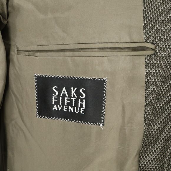 Mani Sport Coat Mens 40S Taupe Brown Wool Mens Jacket 3 Button Saks Fifth Ave - Picture 6 of 16